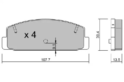 Комплект тормозных колодок AISIN BPMZ-2901